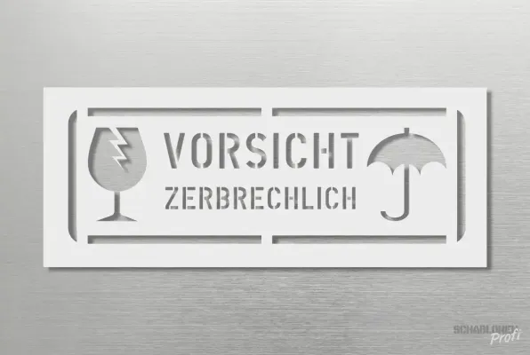 Schablone-VORSICHT-ZERBRECHLICH-mit-Glas-und-Schirm-1107-Schablonenprofi