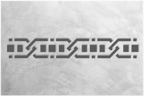 Preview: Standard-Schablone Bordüre 255