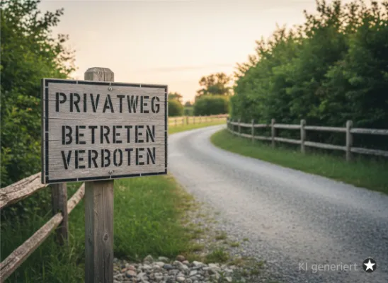 PRIVATWEG BETRETEN VERBOTEN Schablone