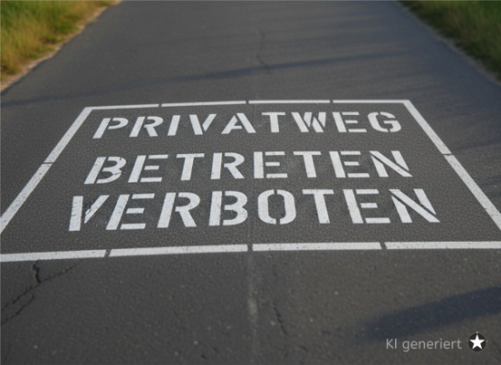 Preview: Strassenmarkierungs-Schablone-Privatweg-betreten-verboten-241-vom-Schablonenprofi