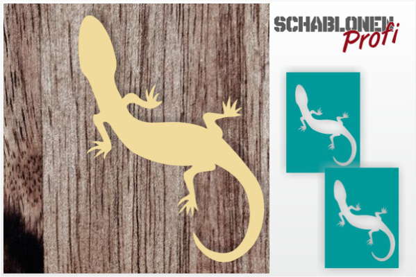 Tattoo Schablone Gecko Georg TA30_by SchablonenProfi
