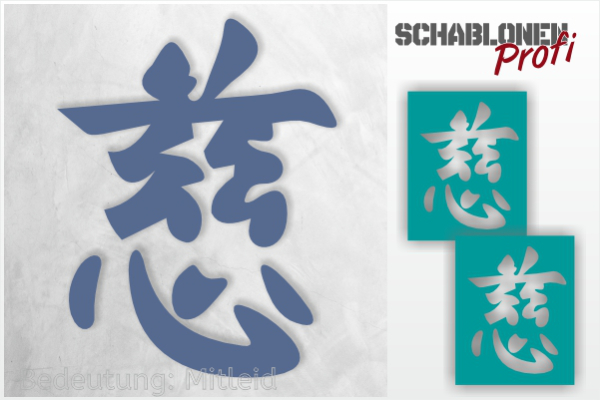 Tattoo-Schablone-Kanji-Zeichen-Mitleid_TA120_by-SchablonenProfi