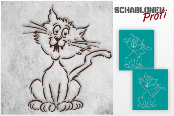 Tattoo Schablone Katze_TA62_by SchablonenProfi