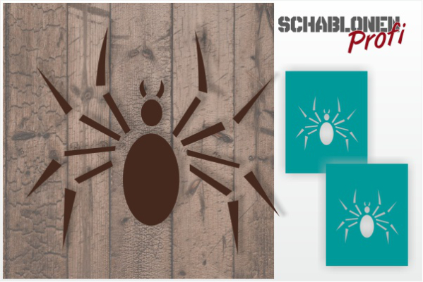 Airbrush Tattoo Schablone Spinne Spike - SchablonenProfi