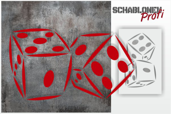 Tattoo-Schablone-Würfel_TA42_by-SchablonenProfi