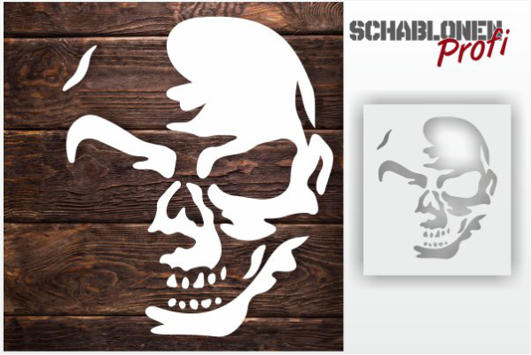Tattoo-Schablone-halber-Skull-Kopf_TA15_by-SchablonenProfi