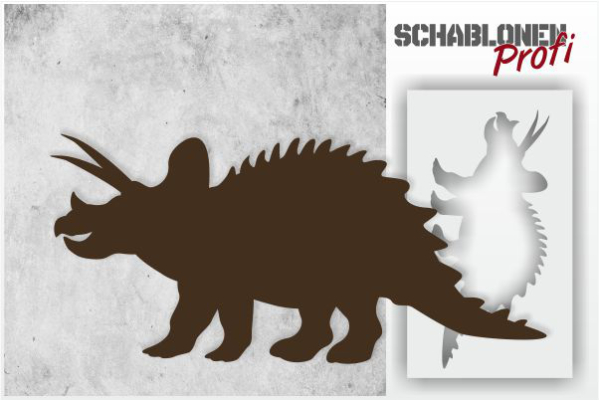 Triceratops Dino Schablone 004 by SchablonenProfi