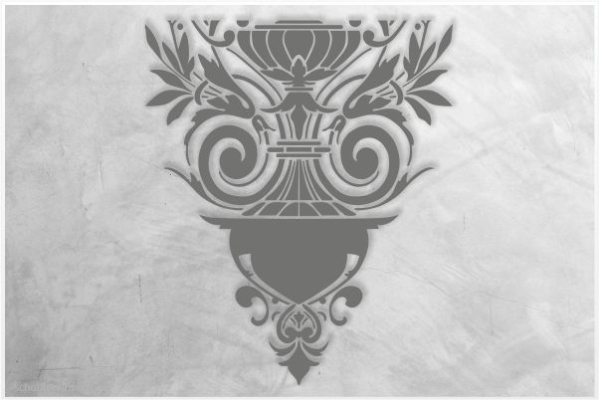Wand-Deckenschablone-Hauptornament-WS07a_SchablonenProfi