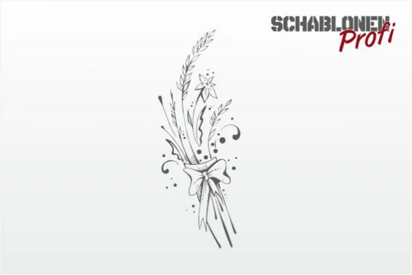 Wandschablone-Blumenschleife-W0098.2-by-SchablonenProfi