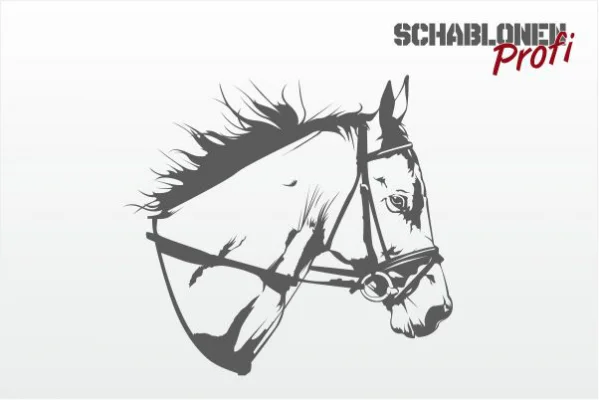 Wandschablone-Pferdekopf-hell-W0081.2-by-SchablonenProfi
