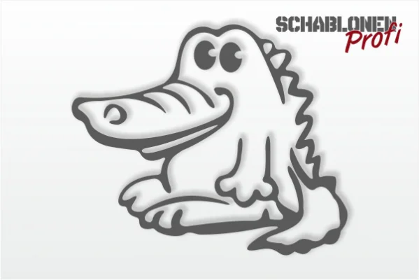 Wandschablone-kleines-Krokodil_W1945.2_by-SchablonenProfi