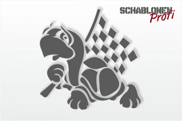 Wandschablone-running-Schildi-W2194-by-SchablonenProfi