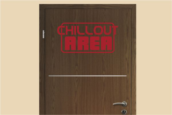 Preview: Türaufkleber CHILLOUT AREA