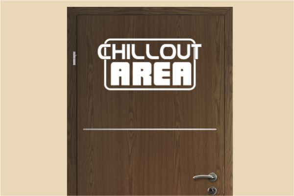 Preview: Türaufkleber CHILLOUT AREA