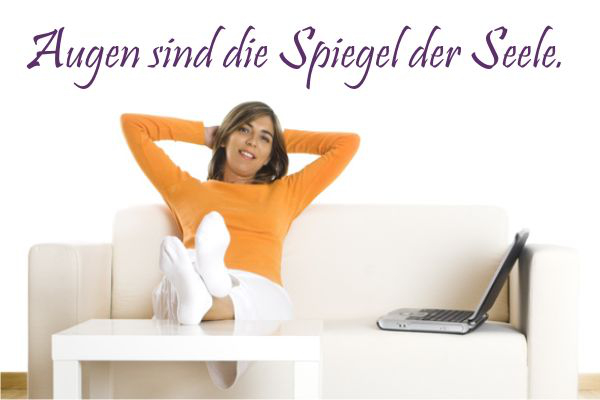 Augen sind die Spiegel der Seele Spruch SchablonenProfi