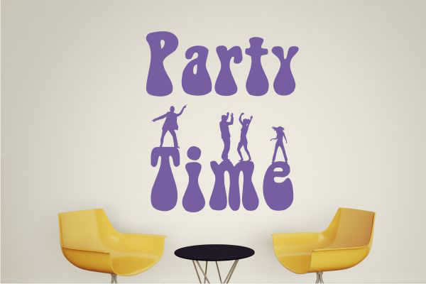 Wandtattoo-Party-Time-W2248_by-SchablonenProfi