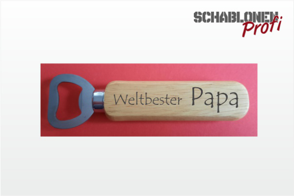 Weltbester Papa Flaschenöffner L9 by-SchablonenProfi