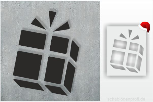 X-MAS-Schablone-Geschenk_1143_SchablonenProfi