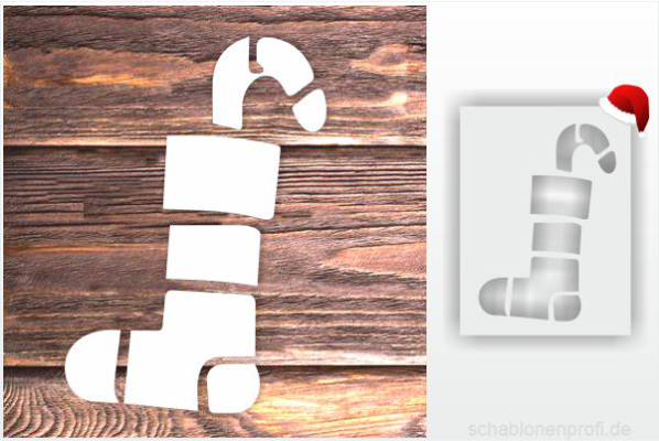 X-MAS-Schablone-Stiefel_1142_SchablonenProfi