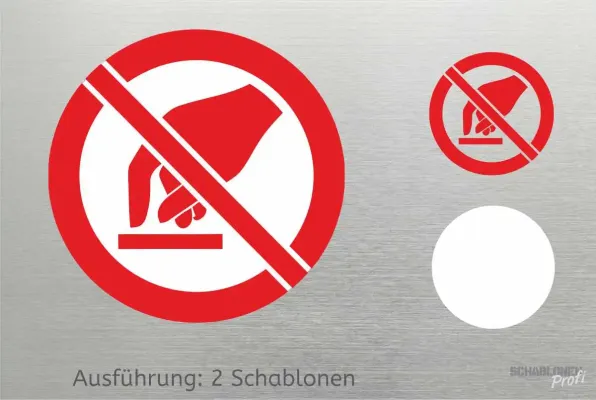 Preview: berühren-Verboten-Schablone2-1154-SchablonenProfi