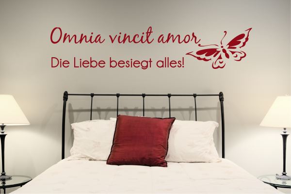 Wandschablone Omia vincit amor SchablonenProfi