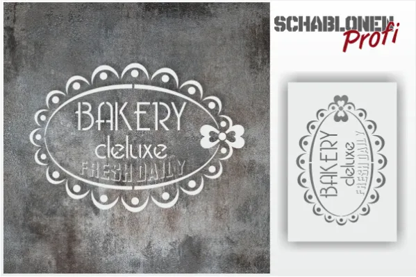 BAKERY deluxe Stencil 1345 by SchablonenProfi