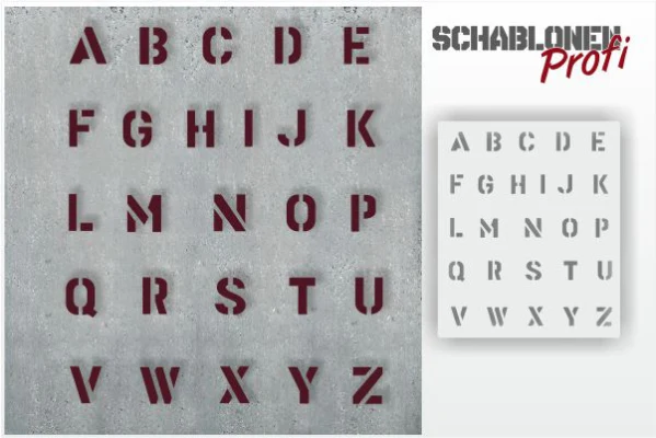 Buchstaben-Schablone-B17