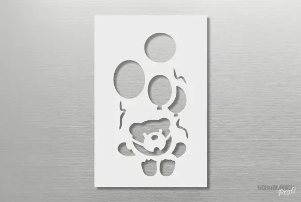 Einzelmotiv-Schablone-Teddy-mit-Luftballons_930_SchablonenProfi