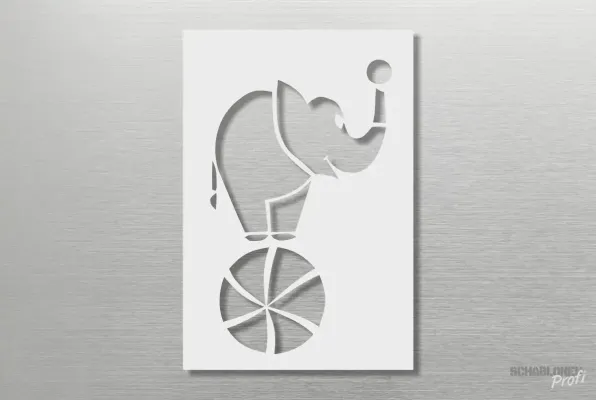 Einzelmotiv-Schablone-Zirkus-Eelefant_935_SchablonenProfi