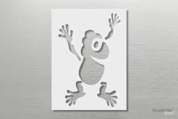 Einzelmotiv-Schablone-kletter-Frosch_934_SchablonenProfi