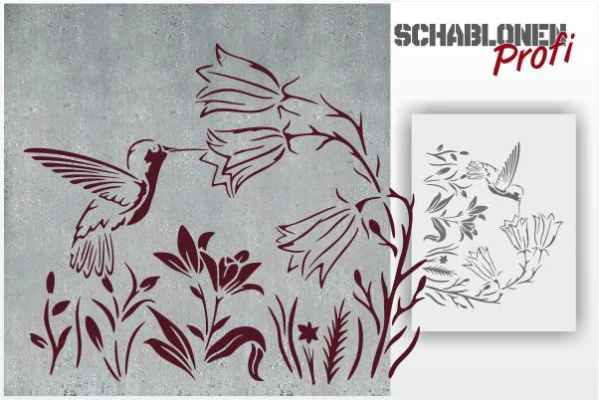 Kolibri-an-Blüte-Schablone_1515_by-SchablonenProfi