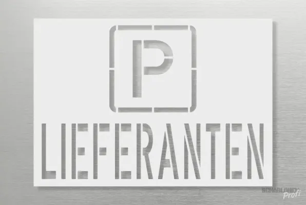 P-LIEFERANTEN_Parkplatzschablone_218_by-SchablonenProfi