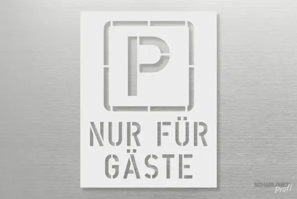 P-NUR-FÜR-GÄSTE_Parkplatzschablone_221_by-SchablonenProfi