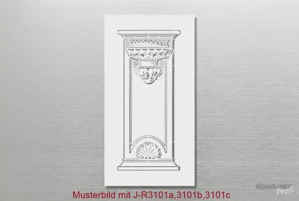 Schablone-Saeulendesign-Architektur_J-R3101-Saeule-komplett-SchablonenProfi