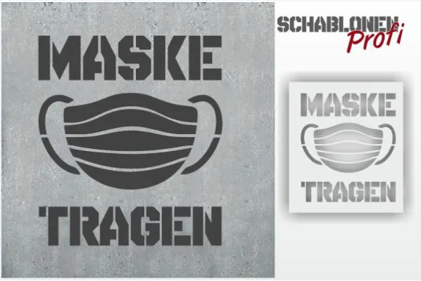 Schablone Maske tragen 1193 vom SchablonenProfi