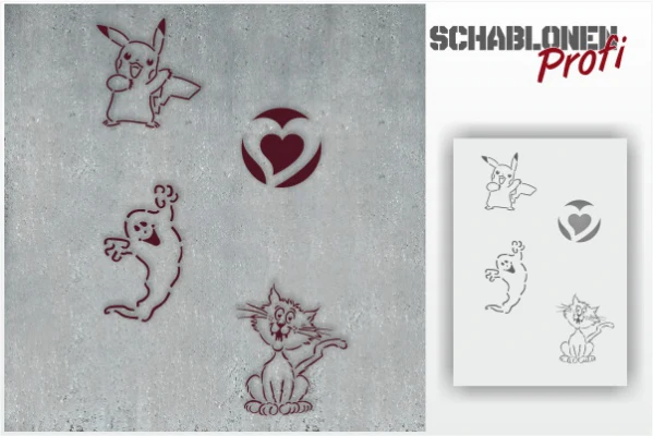 Schablonen-Set-Pikachu_1616_by-SchablonenProfi