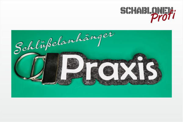 Schlüßelanhänger aus Filz mit Wunschtext