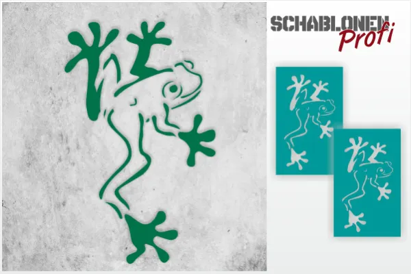 Tattoo Schablone Frosch klettert TA88_by SchablonenProfi Tattoo Schablone Frosch klettert TA88_by SchablonenProfi