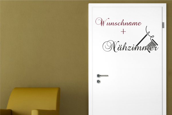 Türaufkleber-Nähzimmer-mit-Wunschname-W0164_by-SchablonenProfi Türaufkleber-Nähzimmer-mit-Wunschname-W0164_by-SchablonenProfi