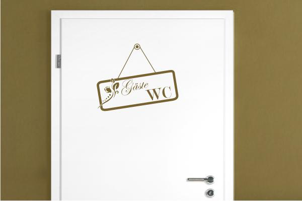 Türtattoo-Gäste-WC-Schild_W1988-by-SchablonenProfi Türtattoo-Gäste-WC-Schild_W1988-by-SchablonenProfi