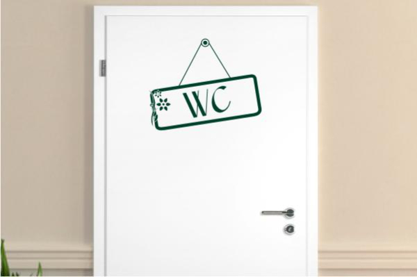 Türtattoo-WC-Schild-W1989-by-SchablonenProfi Türtattoo-WC-Schild-W1989-by-SchablonenProfi
