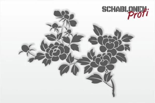 Wandschablone-Blütenstrauch-Bianca-W2100_by-SchablonenProfi