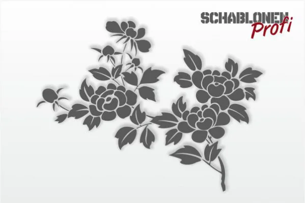 Wandschablone-Blütenstrauch-Bianca-W2100_by-SchablonenProfi Wandschablone-Blütenstrauch-Bianca-W2100_by-SchablonenProfi