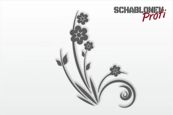Wandschablone-Blütenstrauch-Jaqueline-W2083_by-SchablonenProfi