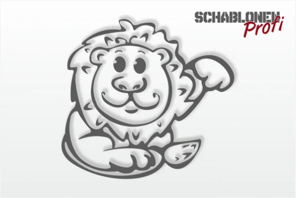 Wandschablone-kleiner-Löwe_W1946_by-SchablonenProfi Wandschablone-kleiner-Löwe_W1946_by-SchablonenProfi