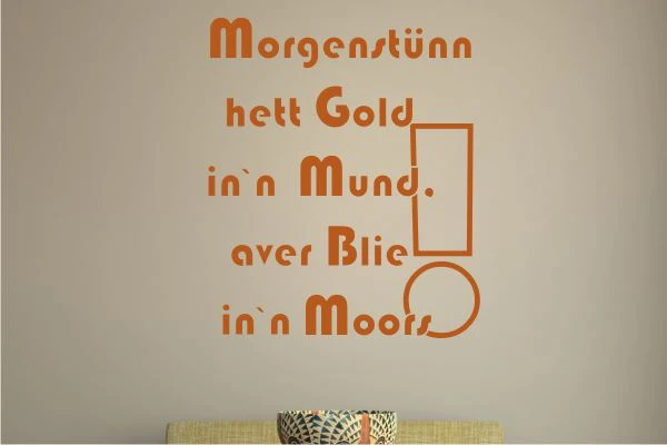 Wandschablone_Morgenstünn_hett_Gold_W0111_by-SchablonenProfi Wandschablone_Morgenstünn_hett_Gold_W0111_by-SchablonenProfi