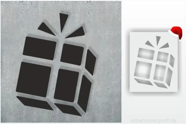 X-MAS-Schablone-Geschenk_1143_SchablonenProfi