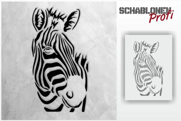 Zebra-Kopf-Schablone_1511_by-SchablonenProfi