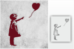 Banksy Luftballon Mädchen Schablone