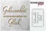 Schablone Gelassenheit zum Glück